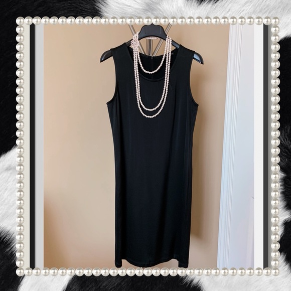 NWOT Ann Demeulemeester little Black Satin Sleeveless Dress - Picture 3 of 12